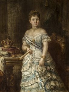 Drottning Maria de las Mercedes de Orleans av José María Romero y López